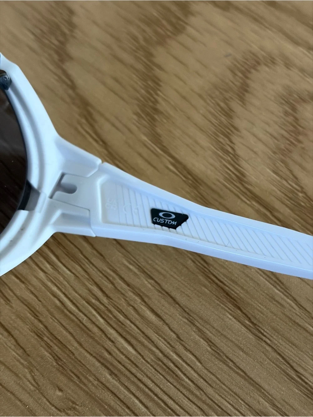 Oakley Clifden Custom White Round Sunglasses with Black Temples